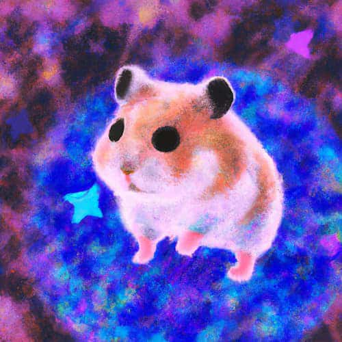 Website logo with a hamster in space